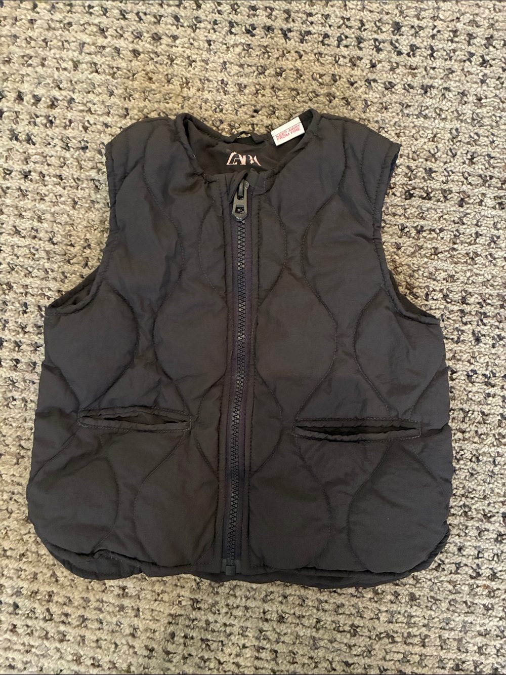 Zara Black Quilted Kids Vest 12-18 month